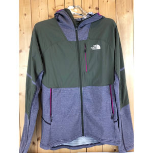 The North Face Women's Purple and Green Zip-Up Jacket, Small